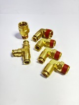 6-Piece Miscellaneous DOT Brass Push to Connect Fitting T 90 Elbow Air L... - $33.75