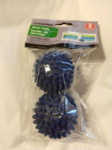 2ct PVC Dryer Balls Navy blue 2.625&quot; Cloth Softener Reduces Static, Lint... - £7.52 GBP