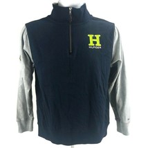 Tommy Hilfiger 1/4-Zip Sweatshirt Youth Large 16/18 Blue Grey Pullover Fleece - £7.90 GBP