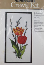 Caron International 1977 Floral Tulips and Pussywillows Crewel Kit 6358 - $14.84