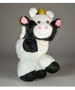 Vintage 1993 Fisher-Price Barnyard Cow 10" Black & White Puffalump Plush  - $909.20 MXN