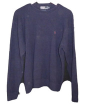 XL Black Label POLO Ralph Lauren Men&#39;s 100% LambsWool Navy Blue Sweater - $98.95