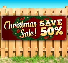 Christmas Sale Save 50% Advertising Vinyl Banner Flag Sign Many Sizes Usa - £15.29 GBP+