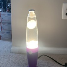 Motion And Glitter Lava Lamp Model KM-1047 Purple White 2022 Missing Top - £15.78 GBP