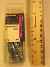 ROCKFORD Drywall Hollow Wall Anchor SHORT 1/8&quot; Drill Dia: 4 Pcs - £1.25 GBP