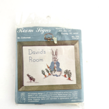 Cathy Needlepoint Room Signs Mr. Cottontail Bunny in Carrot Field  - £9.97 GBP