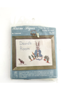 Cathy Needlepoint Room Signs Mr. Cottontail Bunny in Carrot Field  - £9.90 GBP