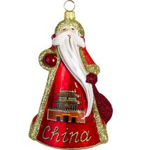 Glitterazzi China Santa Polish Glass Christmas Ornament - $89.08