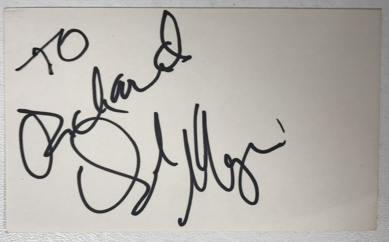 Debbie Mazar Signed Autographed 3x5 Index Card - $15.00