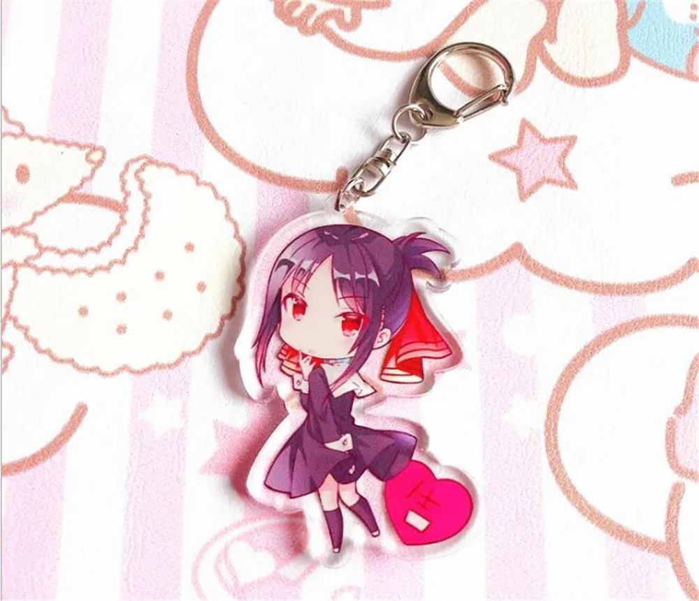 Anime Kaguya-sama: Love Is War Keychain Cartoon Figure Car Key Chains Holder  - £7.98 GBP