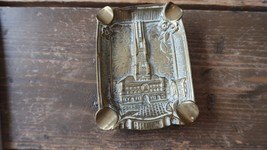 4.25&quot; Antique Brass Bruges Belguim Ashtray - £23.48 GBP