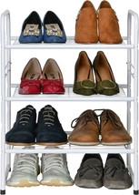 Wkokos Sturdy Shoe Rack Shelf For Closet Metal Stackable Narrow, Tier, W... - £30.64 GBP