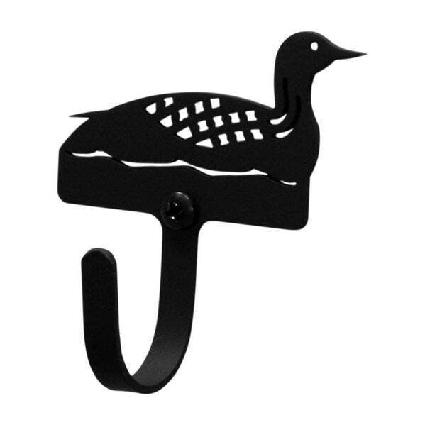 Loon, Duck, Owl, or Heron Powder-coated Wall Hook Made in USA