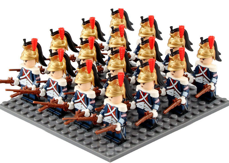 16pcs/set The Dutch Dragoon Cavalry Army Set Minifigures Toys Gift