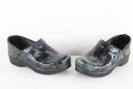 Dansko Womens EU 39 US 8.5 9 Marbled Patent Leather Slip On Clogs Mules Shoes - £51.33 GBP