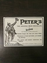 Vintage 1908 Peter&#39;s The Original Milk Chocolate Original Ad - £5.18 GBP