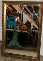 VTG Rectangle Beveled Gold Framed Mirror Gilt 40x28 Inches  - $499.99