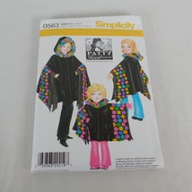 Patty Reed Simplicity 0563 Sewing Pattern Women Girls Fleece Poncho Size... - $14.52