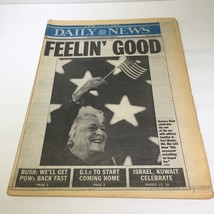 NY Daily News:3/1/1991, Feelin&#39; Good, Barbara Bush Celebrates The End of The War - £14.90 GBP