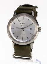 Timex Stainless Steel Automatic Men&#39;s Watch w/ Canvas Strap MV02N - £177.46 GBP