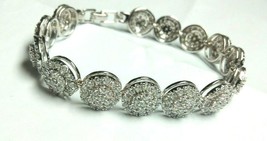 6 Ct BRILLIANT Cut Moissanite Tennis Bracelet 14K White Gold Plated Silver 7.5&quot; - $186.99