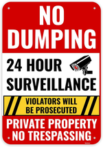 1PC No Dumping Sign Private Property Sign, 13 X 9 Inches - Aluminum - No Illegal - £11.50 GBP