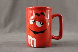 MODERN 2012 Food Advertising Coffee Tea Mug Red M&M 3D Sculptured Character - $12.94