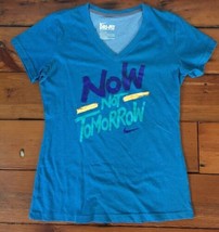 Nike Now Not Tomorrow Dri Fit Slim Workout Cotton Blend V Neck T Shirt W... - £19.97 GBP