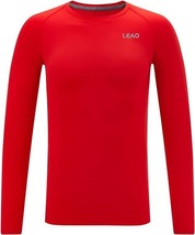 LEAO Youth Boys Compression Fleece Quick Dry Sports Baselayer T-Shirt - L(14-16) - £11.47 GBP