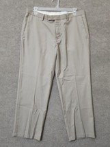 Kenneth Cole Reaction Dress Pants Mens 38x29 Beige Business Flat Front C... - $18.68