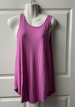 Old Navy Tank Top Womens Size Medium Tall Pink Knit Round Neck - £8.56 GBP