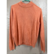 Tog Shop Orange Sweater Zipper Closure Raglan Sleeve Womens Size Medium - $408.81 MXN