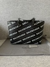 Balenciaga $1300 Signature Printed Shopper -Tote Bag, New.! - £590.99 GBP