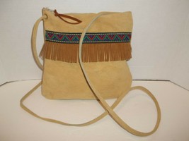 Western inspired buckskin suede crossbody bag made in  usa $34.95 - £26.05 GBP