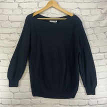 Andre Miro Black Sweater Womens Sz 44 Wide Neckline - £15.52 GBP