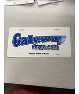 Vintage Plastic License Plate Insert Advertising Dealer GATEWAY FARGO ND... - $40.67 CAD