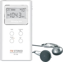 Sangean Dt-120 White Pocket Am/Fm Digital Radio (White) - $46.94