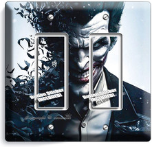 Joker Villain Batman Comics Double Gfci Light Switch Wall Plate Cover Room Decor - £12.57 GBP