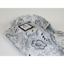 Men's Shirt By CASILA Turkey Cotton Blend Long Sleeves 501700-05 Black Floral image 2