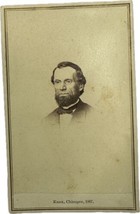 Antique CDV Photo 1860s Handsome Man Gentleman in Victorian Dress Glasses Beard - £21.40 GBP