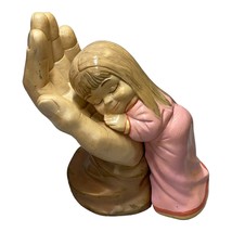 Vintage 1977 Scioto Ceramics Girl In God&#39;s Hand Figurine - $43.53