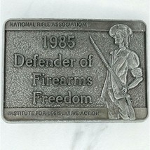 Vintage 1985 NRA Defender of Firearms Belt Buckle - £15.78 GBP