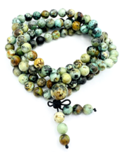 African Turquoise Jasper Prayer Bead Stretch Wrap Bracelet - $23.76