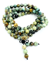 African Turquoise Jasper Prayer Bead Stretch Wrap Bracelet - £18.64 GBP