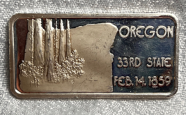 The Hamilton Mint .999 Sterling Silver One Troy Ounce Oregon State Ingot - £63.76 GBP