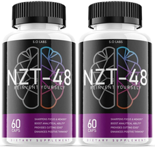 2-NZT-48 Brainbooster, Focus, Memory, Function, Clarity Nootropic Supplement - £54.50 GBP