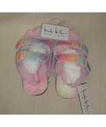 Nicole Miller Multicolor Glitter &amp; Faux Fur Sandals Slides Toddler Size ... - €11,16 EUR