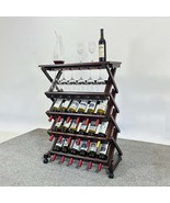 Freestanding Wine Rack: 26 Bottle Walnut Storage - $4,245.62 MXN