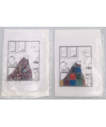 2 Embroidered Art Greeting Card by Noelle Shawa Deaf Womens Group Woman ... - £13.14 GBP