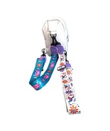 Girl Scout Reward Axolotl Leather Crossbody Bag Colorful Straps 24 Flowe... - $18.69